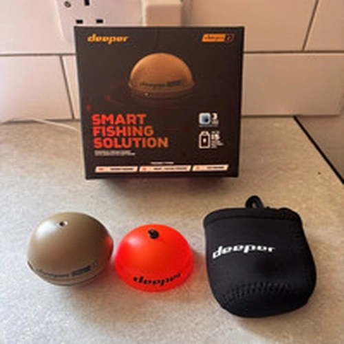 Deeper CHIRP+ 2 Wireless Portable Fishfinder Set Grey/Red with Carrying Case