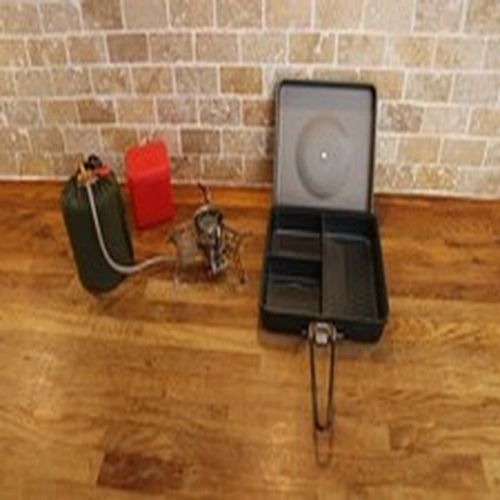 COMPACT  STOVE  + BREAKFAST MULTI FRYING PAN CARP SET UP FISHING COOKER CAMPING