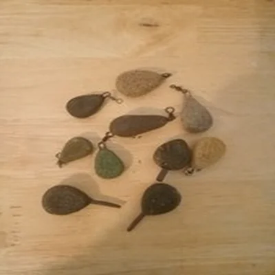 Joblot Of Used Mixed Textured Carp Fishing Leads