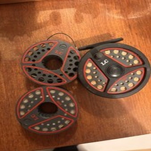 Vintage Leeda LC100 Trout Fly Fishing Reel &  W.F G.T.7 LINE with two spools 