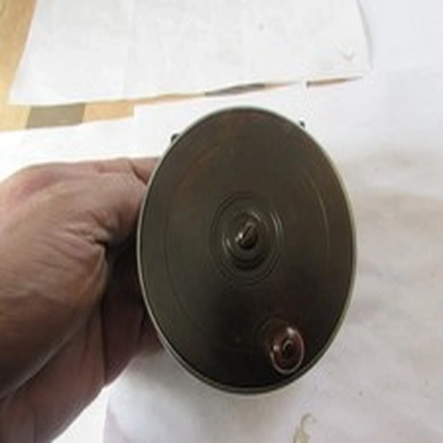 excellent vintage heatons brass ebonite platewind salmon fly fishing reel 4"