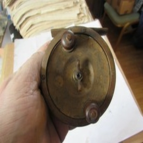 very old unusual vintage AMP A.M.P. brass fly fishing reel winch 3.25" starback