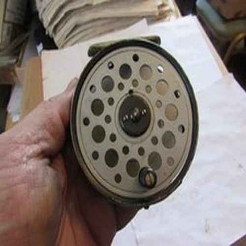 V good used vintage sharpes farlows serpent 3.5" trout fly fishing reel