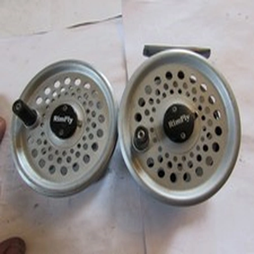 excellent little leeda rimfly 3 + 5/8ths" king size trout fly fishing reel spool