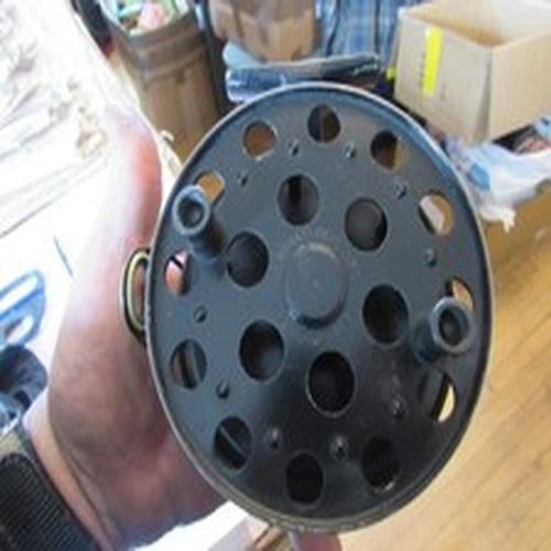 V good used vintage lewtham products leeds centrepin fishing reel 4.75"