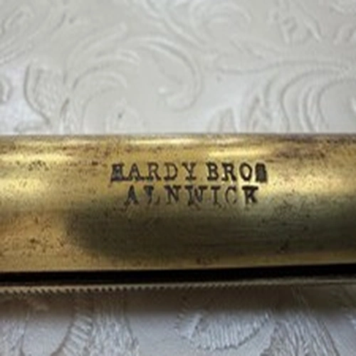 Vintage Hardy Bros Alnwick brass salter spring balance trout fishing scales 4lbs