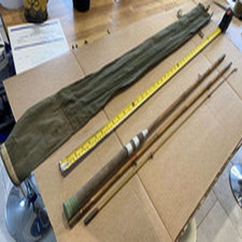 Vintage Milbro Cane / Glass 9FT 3-Piece Fishing  Rod - Good Undamaged Condition