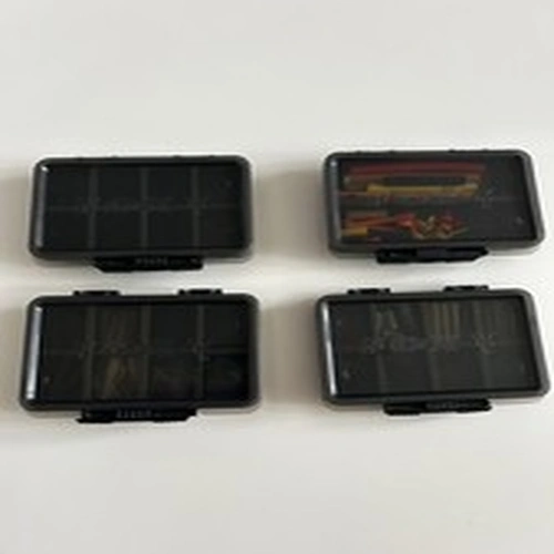 4x Fox Small Boxes With End Tackle Carp Fising Tackle 