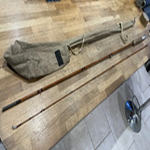 Vintage J S Sharpe 9ft 2-pc Split Cane Fly Fishing Rod & Bag - VGC Herefordshire