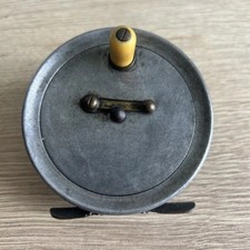 Vintage Unnamed Walker Bampton 3 inch Trout Fly Fishing Reel with Repaired Foot