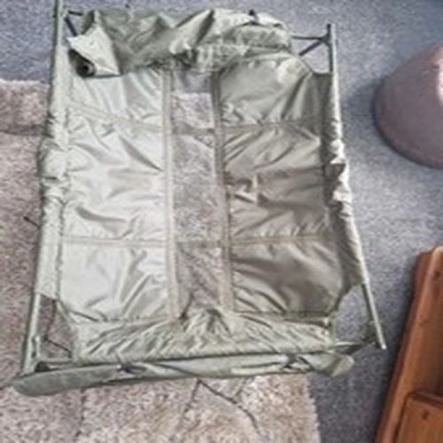 Green Carp Bedchair Folding Fishing Chair, Metal/Fabric, 130x60x50cm 1 Seat