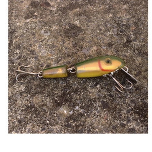 Jointed Crankbait Lure Green/Gold/Red Wood 4.5cm 9g 0-1m MPN FOREIGN