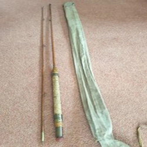 RARE Early 20th Century  EATON DELLER SPLIT CANE ROD NICE VINTAGE CONDITION