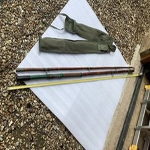 Vintage Heavy Cane Fishing Rod And Sleeve